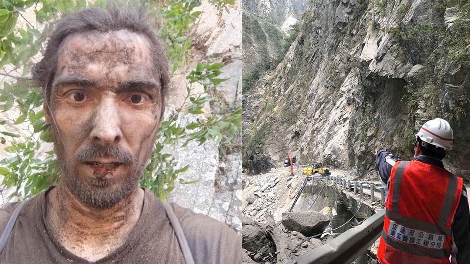 強震落石轟炸如戰場 法籍生還者憶生死瞬間